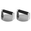 1/2Pcs Stainless Steel 5.5 Inch Grill Press with Anti-Scald Handle Burger Press Round Hamburger Smasher Tool for Bacon Meat