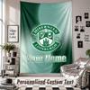 Custom Tapestry Wall Hanging, Hibernian FC Personalized Name Text Home Wall Decor