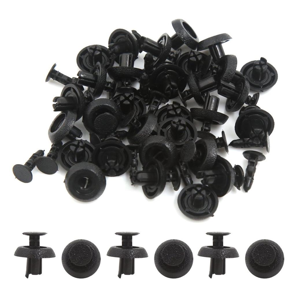 uxcell Trim Panel Retainer Clips/Rivets/Fasteners 0.26 inch (6.5 mm) Plastic Rivets Push Clips 30 Pcs