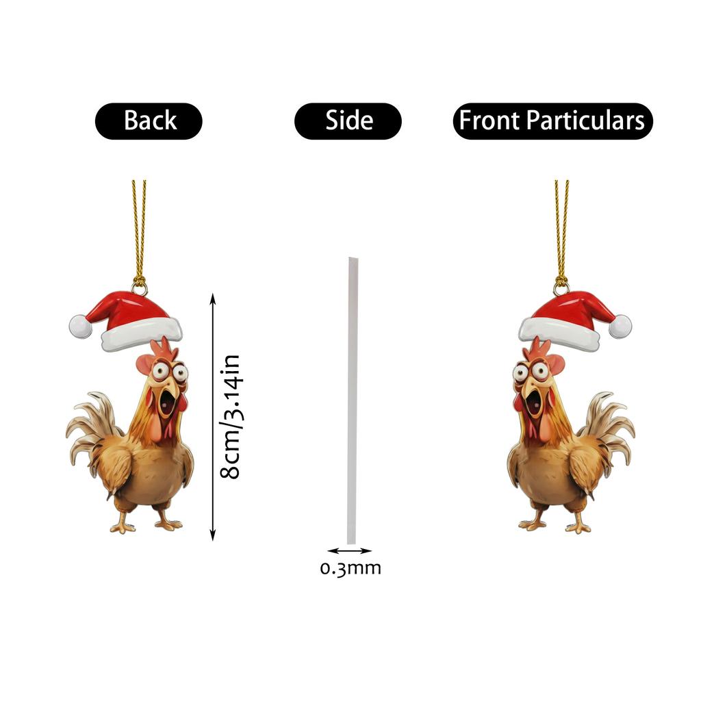 2D Thanksgiving Turkey Pendant, Christmas Tree Pendant, Home Decoration, Acrylic Pendant