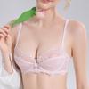 Большой размер женский летний ультратонкий сексуальный чистое желание кружево большая грудь показать маленький анти-отвисание на поддерживающем нижнем белье