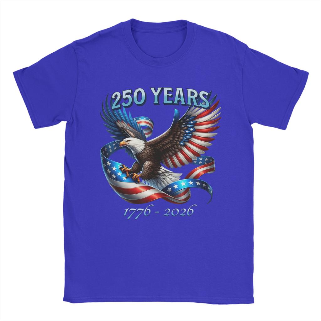 Streetwear TShirt Summer Patriotic Eagle and Flag 250 Years 17762026 Hip Hop T Shirts Aesthetic Cheap Print Short Sleeve Tops