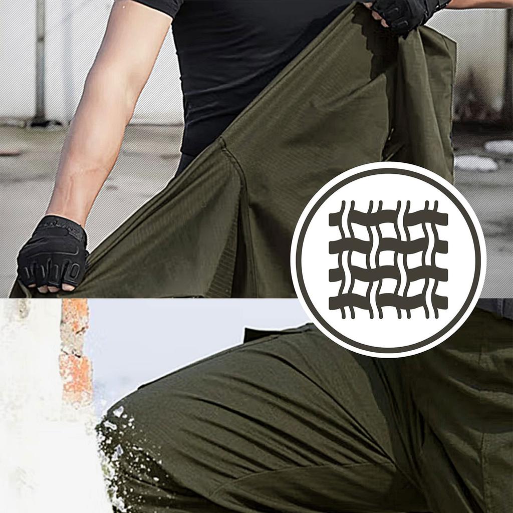 Мужские брюки Ripstop карго рабочие брюки с несколькими карманами и молнией водоотталкивающие дышащие для походов кемпинга путешествий рыбалки строительства