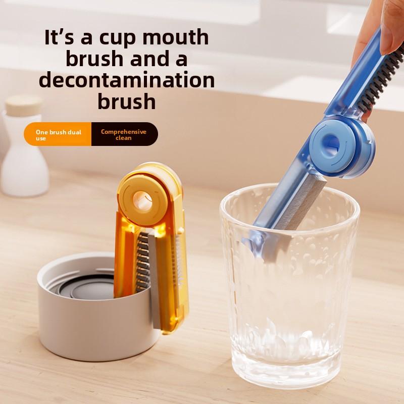 1 шт. щетка для чашки 3-в-одном, щетка для бутылки, щетка для чистки стакана для воды, артефакт для чистки чашки, многофункциональная длинная ручка, чистка соломинки, крышки чашки, промывка