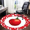 1pc Apple RedChair Carpet for Office, Indoor Non-Slip Washable Polyester Fiber Carpet, Mat For Office, Machine Washable