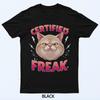 Cat Meme Certified Freak Eat Cement Cursed Cat Funny T-Shirt