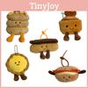 Egg Tarts Puffs Pancakes And Bagels Plush Pendants With Short Plush Filling For Kids And Adults