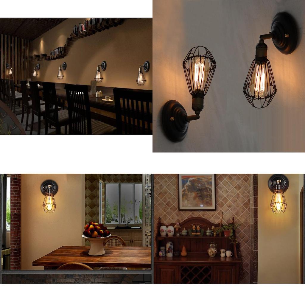 Винтажный индустриальный стиль лофт настенный светильник античный железный абажур ретро бра