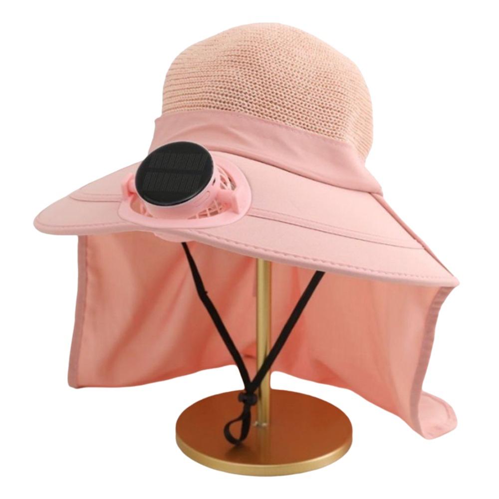 USB Charging Sun Cap Breathable Fisherman Hat Door Fan Solar Fan Cap  Cycling