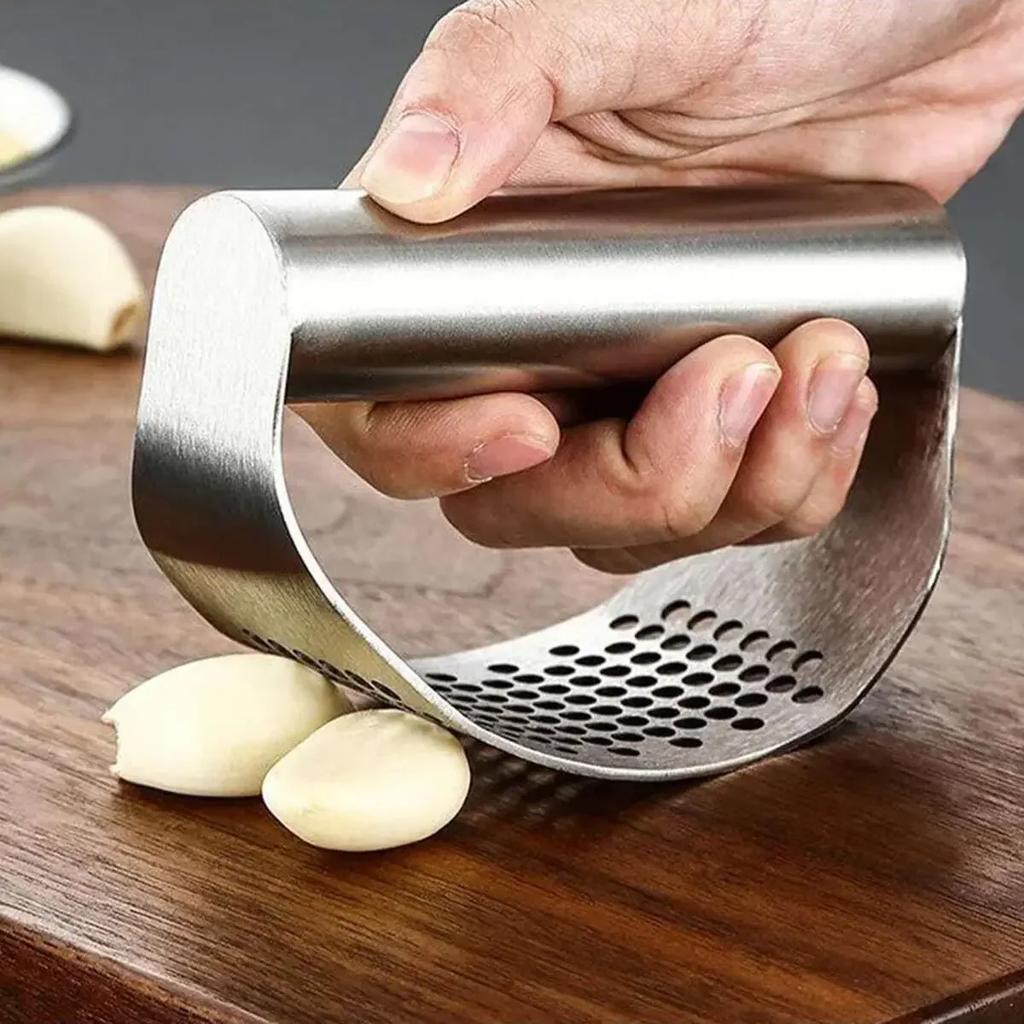 Upgraded Stainless Steel Garlic Press Squeezer Manual Garlic Ginger Rocker Crusher Garlic Cutting Mince Tools Kitchen Gadgets