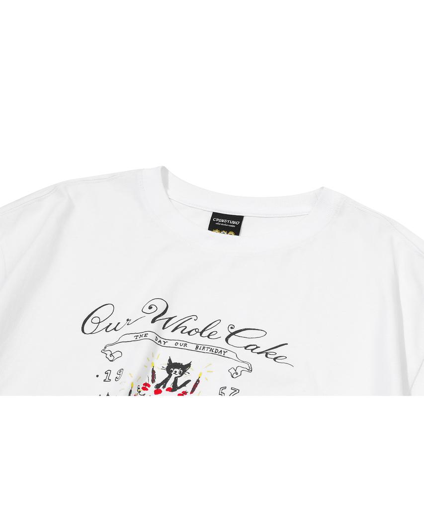 CPGN STUDIO Birthday Short Sleeve T-Shirt White
