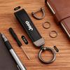 For Jeep Car Key Ring Cowhide Leather Keychain Waist Pendant Carabiner For Jeep Grand Cherokee Wrangler JK Gladiator Compass
