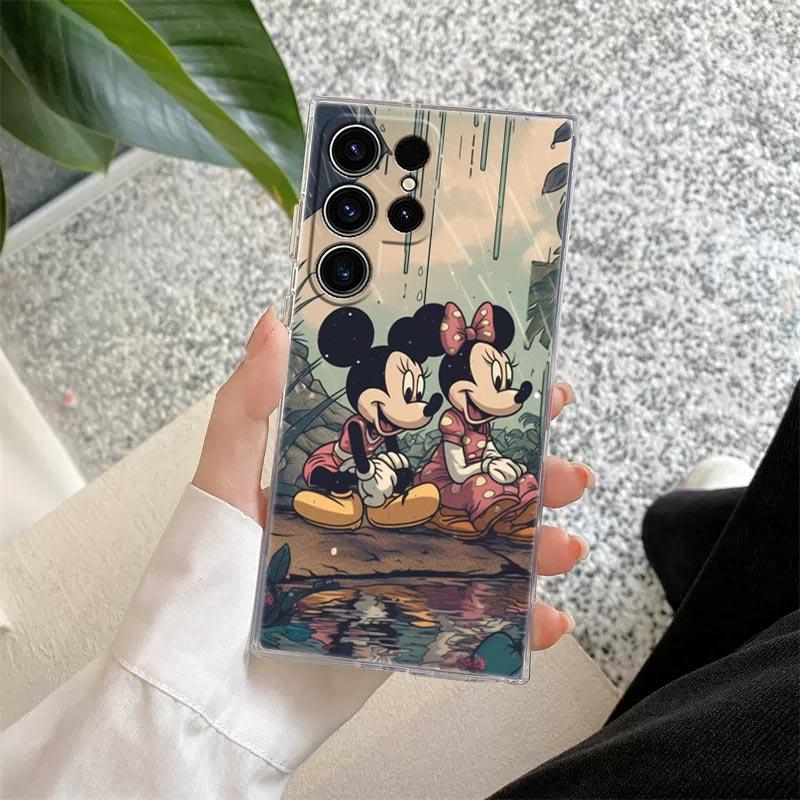 Прозрачный чехол Disney Микки Маус для Samsung Galaxy S26 S25 Ultra S24 S22 S26 Plus S20 S23 S21 S25 FE 5G Прозрачная силиконовая крышка