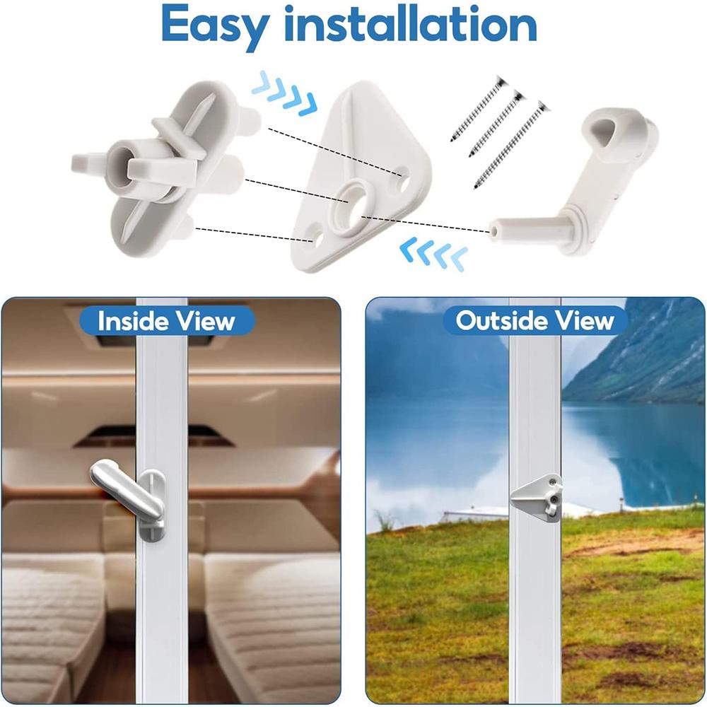 2 Sets of Pontoon Boat Gate Latch Replacement Safety Door Latches Kit Plastic