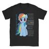Досуг Что еще просить Футболка Rainbow Dash Мужская Хлопок Короткий рукав Пони дружба это магия Круглый вырез Летняя одежда