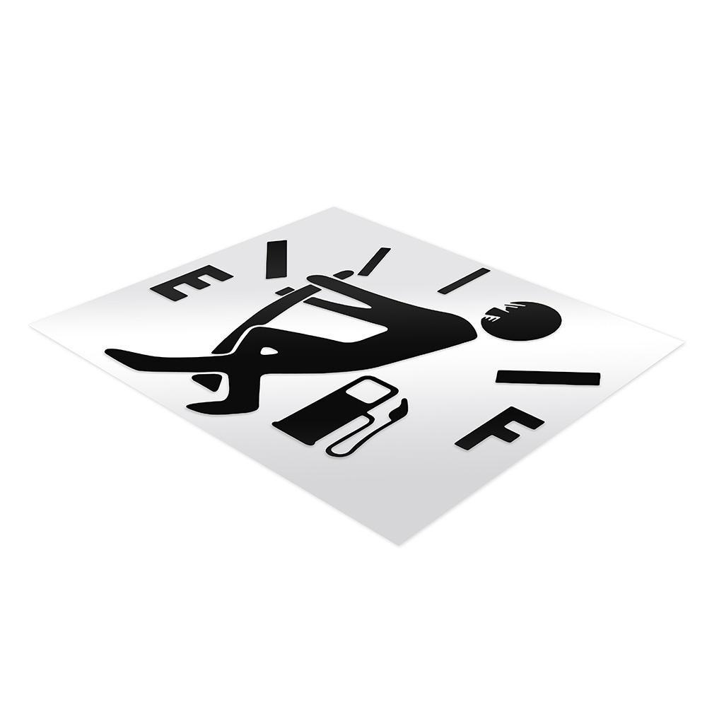 1Pc Funny Car Sticker Pull Fuel Tank Pointer To Full Hellaflush Reflective Vinyl Car Sticker Decal