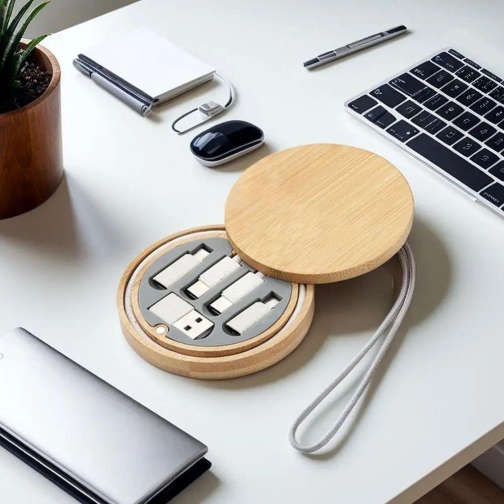 Travel Case Six-in-One Charging Cable 60W Power USB Adapter Kit Type-C Cable  Multi Device Charging