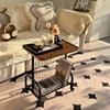 Compact Movable Side Table with Storage: Sofa, Bedside, or Living Room Snack Stand