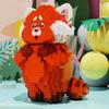 Turning Red Micro Building Blocks DIY Mei Lesser Panda Model Diamond Brick Figures Kid Toys For Christmas Gift