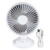 USB Desk Fan Rechargeable 4 Speeds Desktop Table Cooling Fan 90 Degrees Rotatable Silent Office Fan for