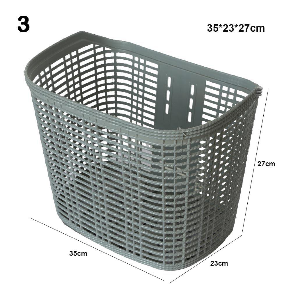 Plastic Bicycle Storage Bag Hollow Scooter Handlebar Basket Rear Cycling Accessories