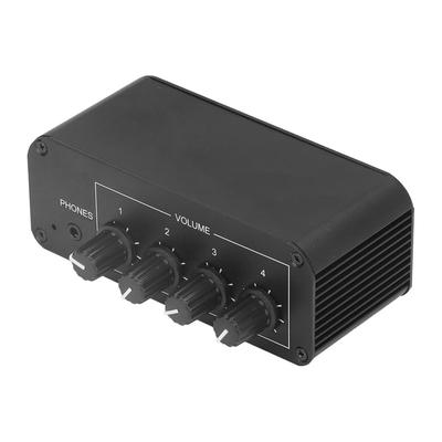 Стерео микшерный пульт с 4-канальным входом и выходом RCA, мини-стерео микшер с отдельными регуляторами громкости