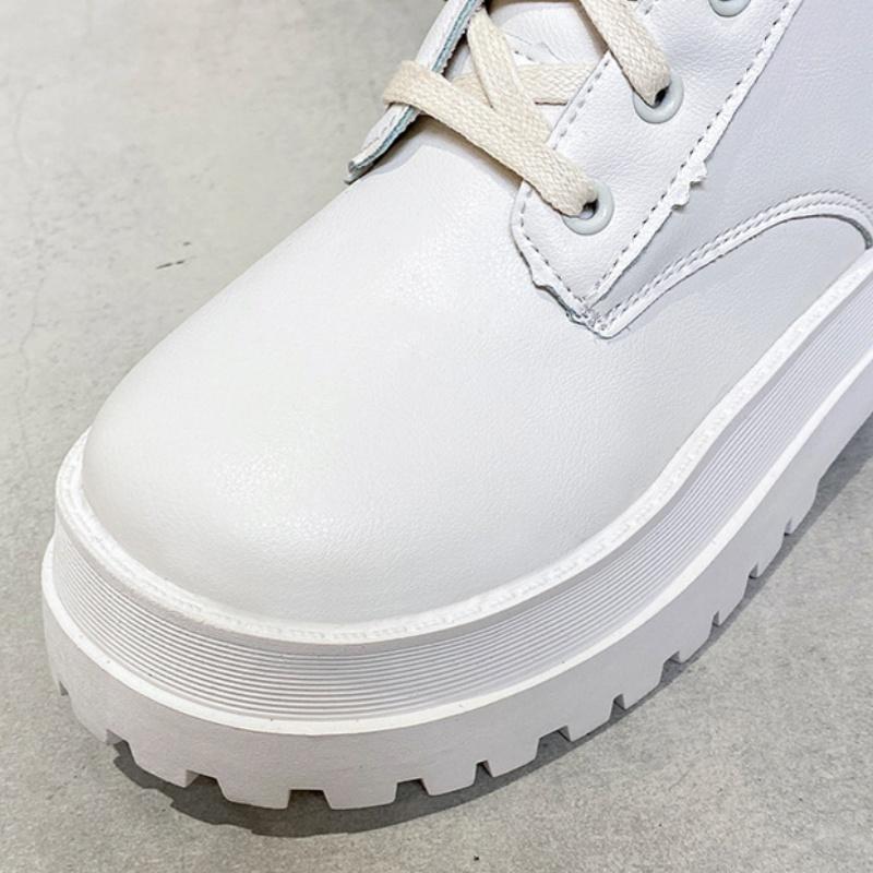 Рыцарские женские ботинки, осенние ботинки martin на толстой подошве на платформе, тонкие мотоциклетные ботинки, сапоги до колена с круглым носком