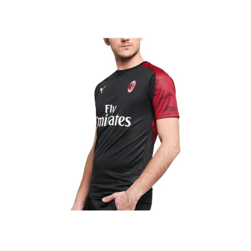 Puma Футболка мужская тренировочная с коротким рукавом Ac Milan Player 19-20 сезона, черная 756141-03