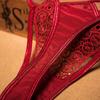 Cross Hollow Vintage Embroidered Thong Women's Thin Perspective Mesh Low Waist Strap Allure Sexy Panties 2280