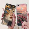 Прозрачный чехол для Oppo F7 Kawaii Милый Кот Модный Цветок Забавный Роскошный Расписной Мягкий Задний Чехол для Телефона OppoF7 CPH1821 CPH1819