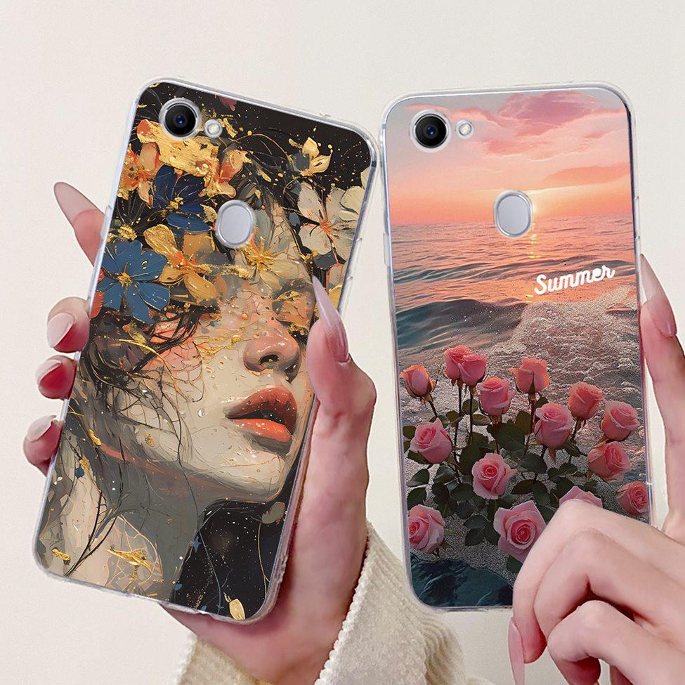 Прозрачный чехол для Oppo F7 Kawaii Милый Кот Модный Цветок Забавный Роскошный Расписной Мягкий Задний Чехол для Телефона OppoF7 CPH1821 CPH1819
