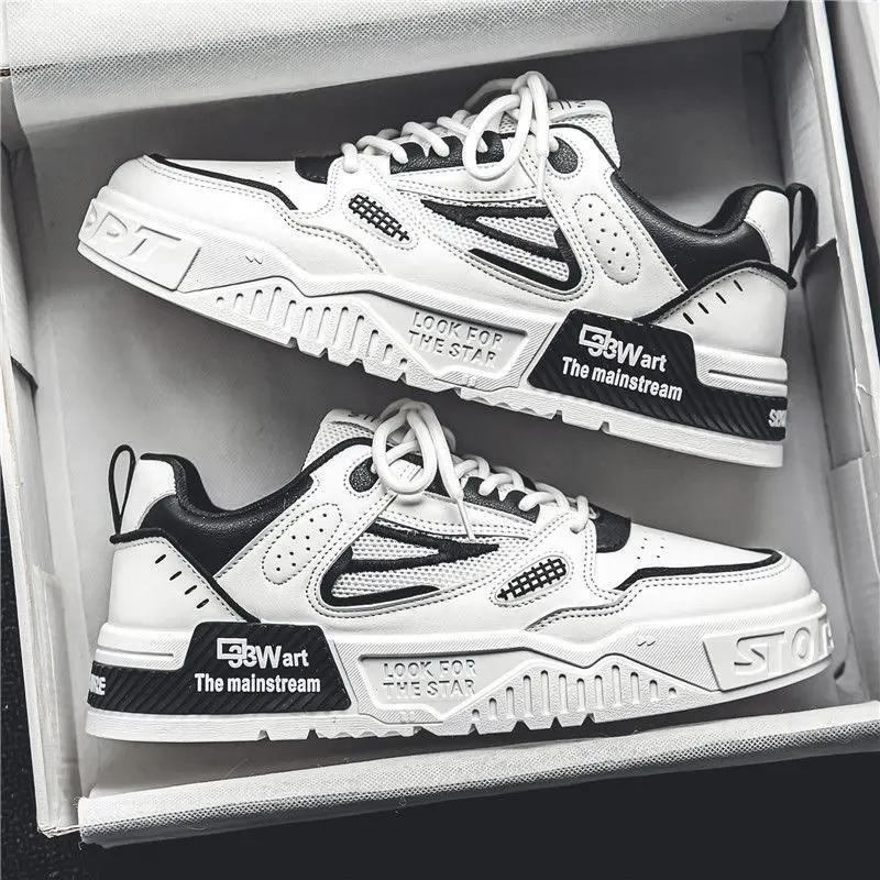 Мужская обувь, модная повседневная обувь для отдыха на открытом воздухе, обувь на шнуровке, обувь для скейтбординга, тренировочная обувь для мужчин, нескользящие кроссовки, теннисные туфли для мужчин