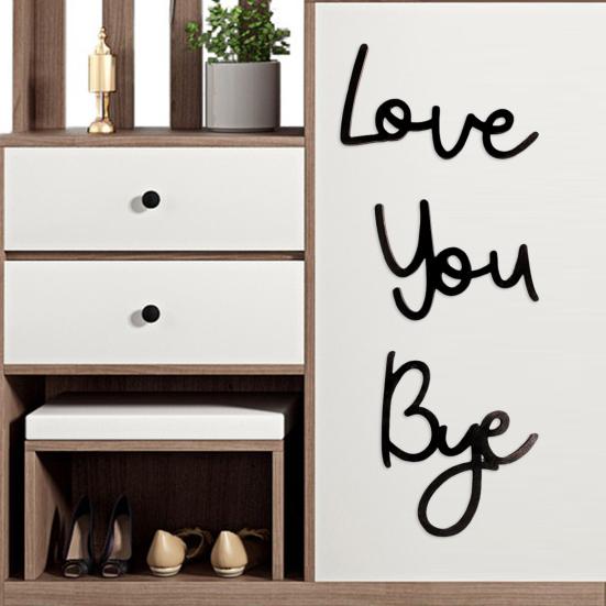 Love You Bye Wooden Sign Wall Decor Family Love Sign Wood Wall Art Entryway Welcome Sign for Home Office