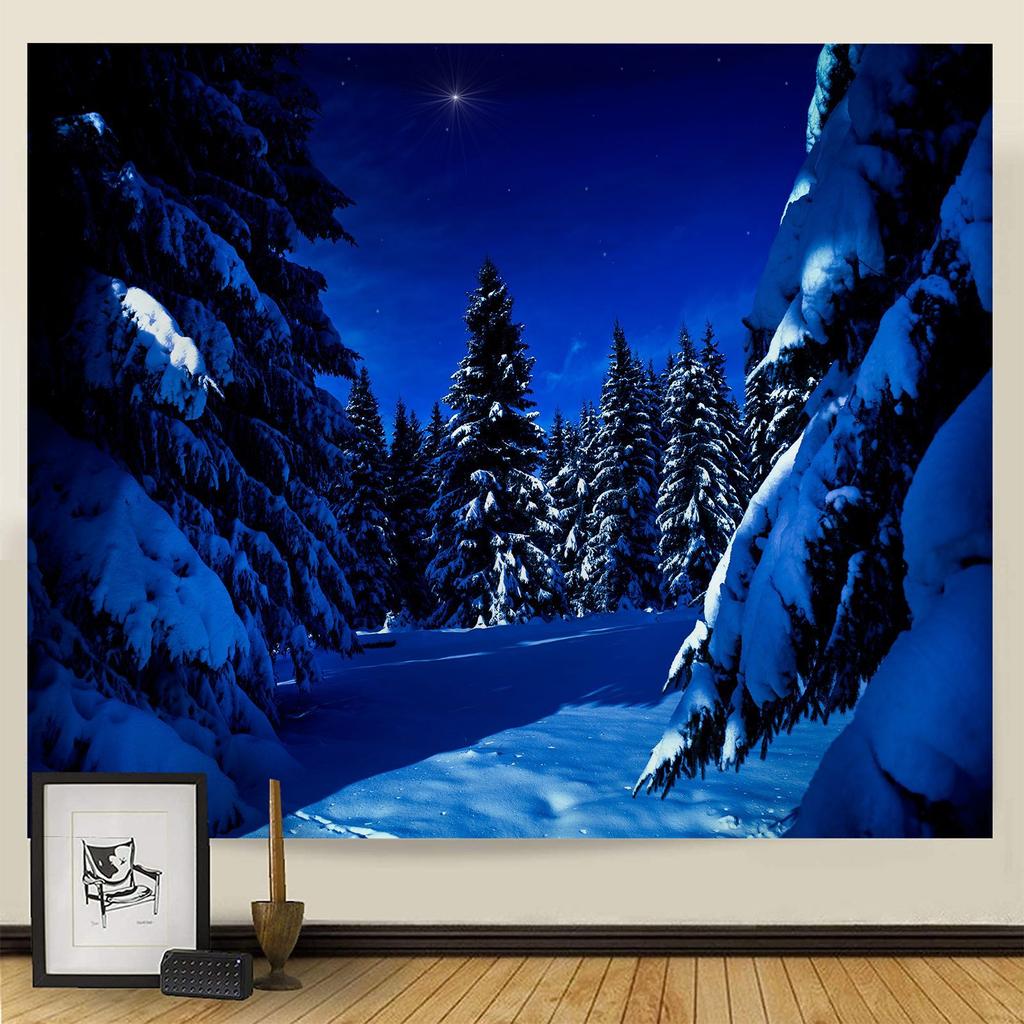 Гобелен Рождественская снежная сцена серии фон висит ткань дома гостиная спальня прикроватный настенный гобелен