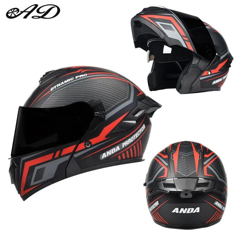 Full Face Motorcycle Helmet Men Women ABS Shell 3C Certified All Season Riding Safety With Clear Smoke Visor