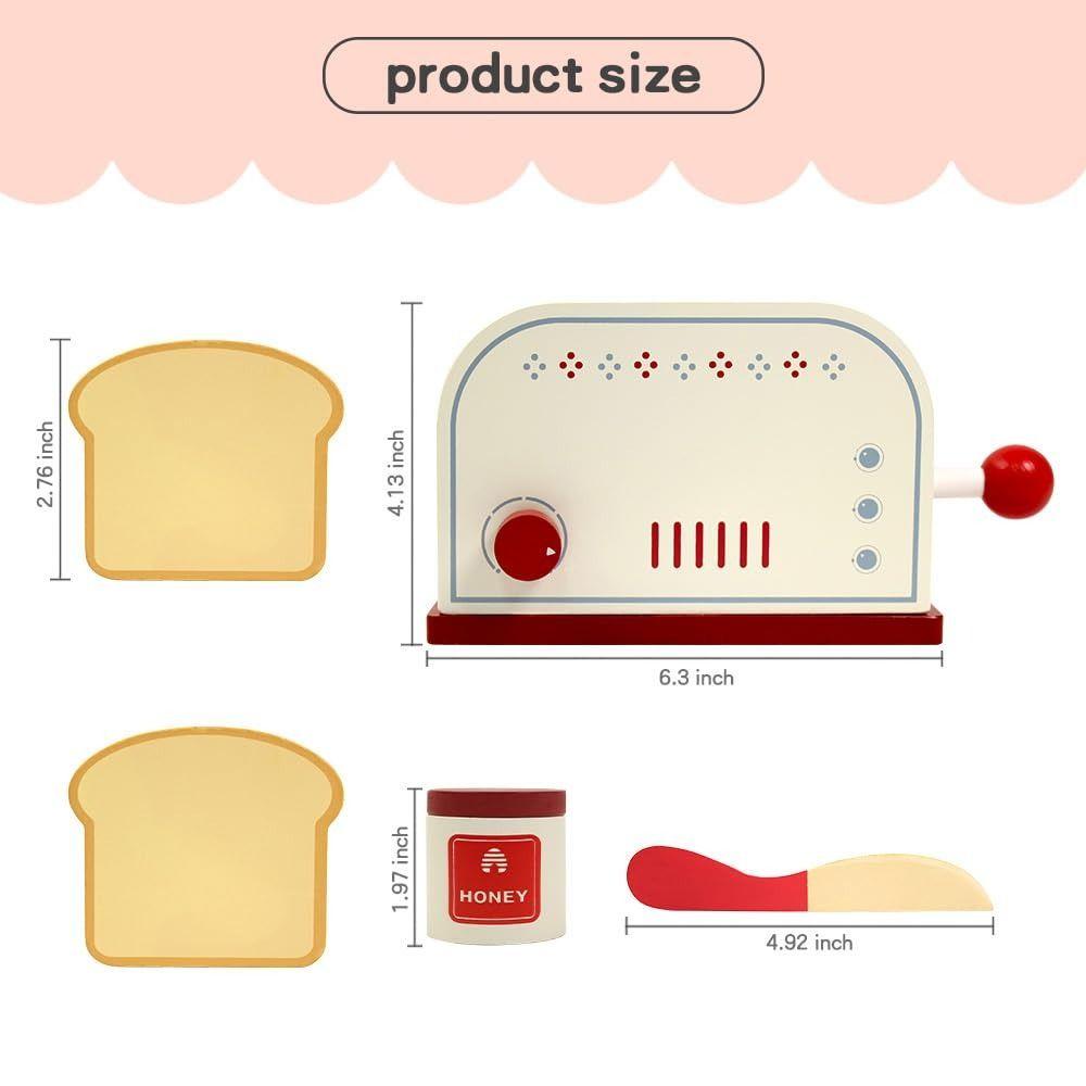 Мини-размер имитации хлебопечки и кофемашины, деревянный дизайн, мини-магазин завтраков, игрушки для ролевых игр, игровой домик