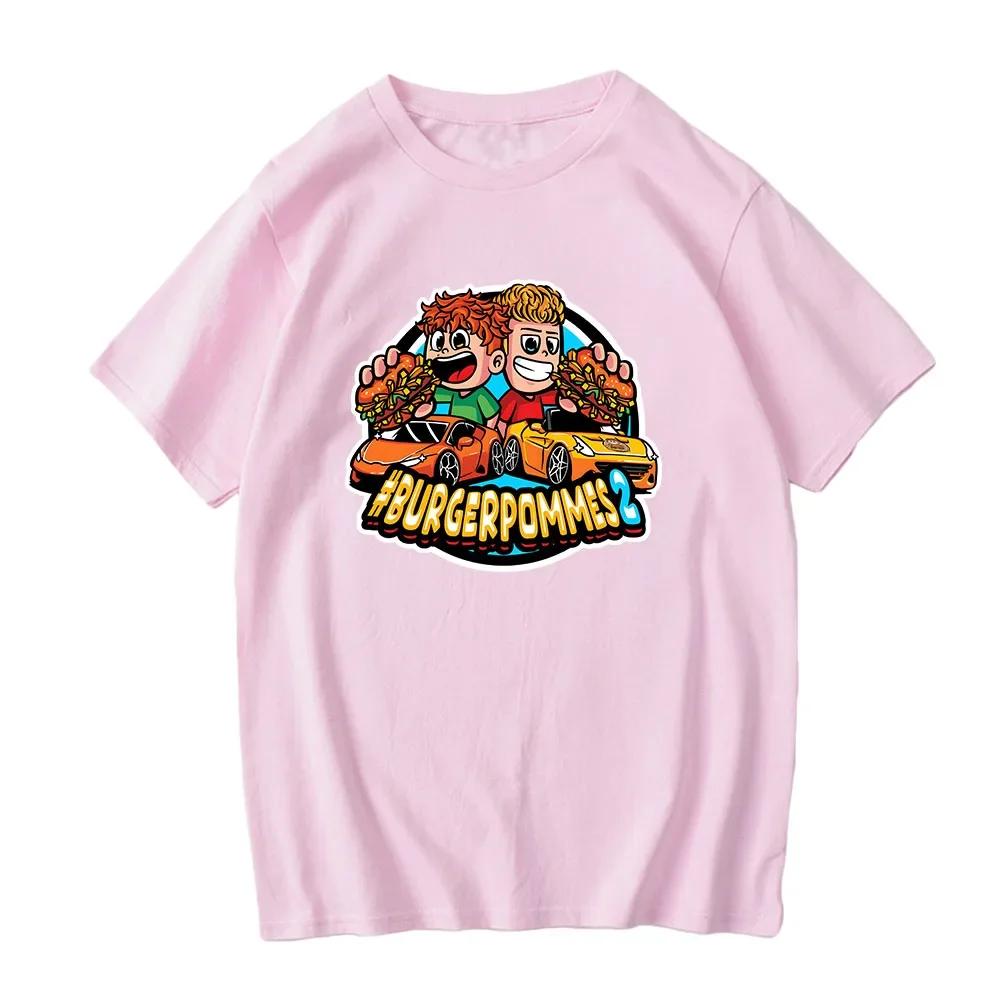 Burgerpommes 2 LukasBurger Футболки с мультяшным графическим принтом Футболка Marvin Vlogt ICrimax Футболка из хлопка для мужчин и женщин Футболки унисекс