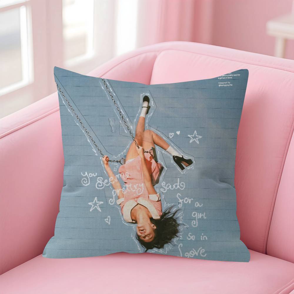 Singer Drop Dead Music Pillow Covers Cartoon Sofa Decorative Home Doublesided Printing Short Plush Cute Cushion Cover