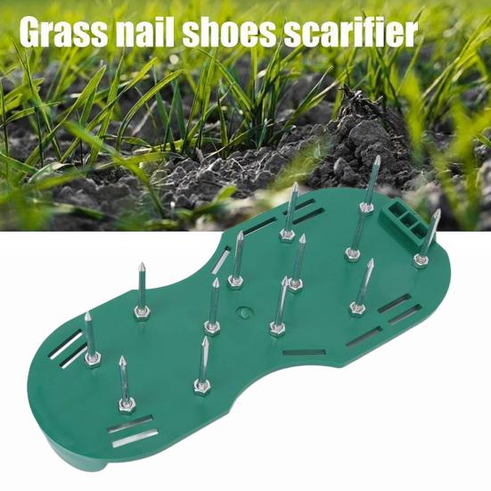 Обувь для аэрации газона с ремнями, регулируемая конструкция, предварительно собранные прочные сандалии с шипами, инструменты для аэрации газона