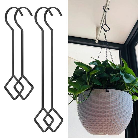 4Pcs Heavy-Duty S Hooks Plant Hangers Strong Load-bearing Rust Resistant Multipurpose Flowerpot Holder Hanging Tools