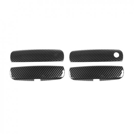 4x Carbon Fiber Door Handles Trim Cover Sticker Decals for Dodge Charger 2010-19