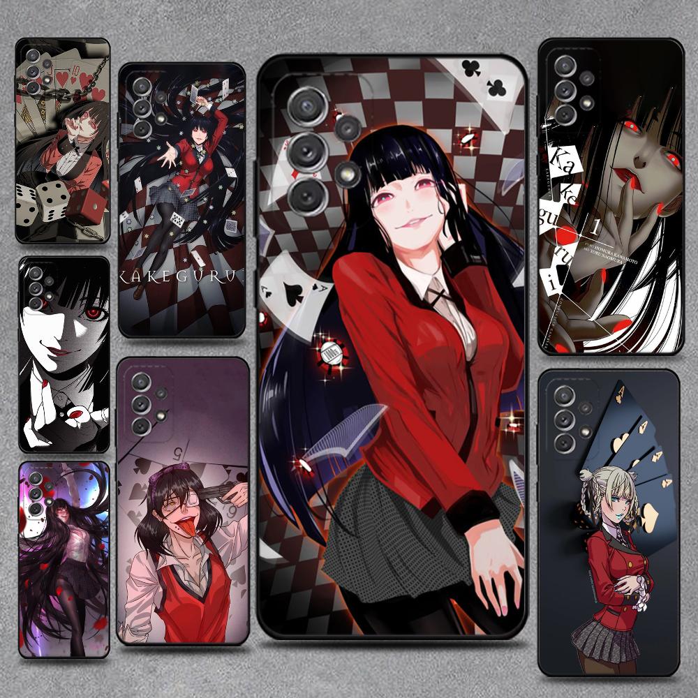 Чехол для телефона K-Kakegurui G-Gambler для Samsung S25, S24, S21, S22, S23, S30, Ultra, S20, Plus, Fe, Lite, Note, 10, 9, 5G Черный