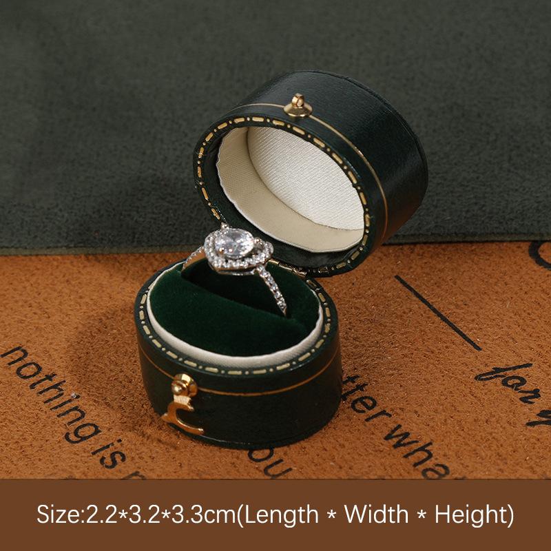 Винтажная портативная мини-шкатулка для колец, изысканная высококачественная ювелирная коробка для съемки, легкая роскошная шкатулка для ювелирных изделий, коробка для обручальных колец