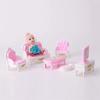 Play Toy Pink Dollhouse Furniture Armchair Couch Set Miniatures Furniture Doll House Accessories