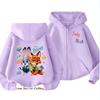 Zootopia Zip Up Hoodies for Kids Judy Nick Hooded Sweatshirt Boys Pullovers Cartoon Girls Hoodie Sportswear New Year Gift
