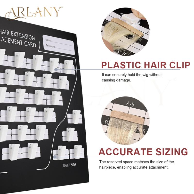 ARLANY Пластинка-держатель с 35 зажимами для ленточного наращивания волос, вешалка-переноска, разделительная пластина для ленточных наращиваний