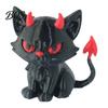 Unique Holiday Gifts for Cat Lovers 3D Printed Evil Ornament Car Dashboard, Creative Devil Black Gothic Style Home Decor Figurine, Desktop Decoration