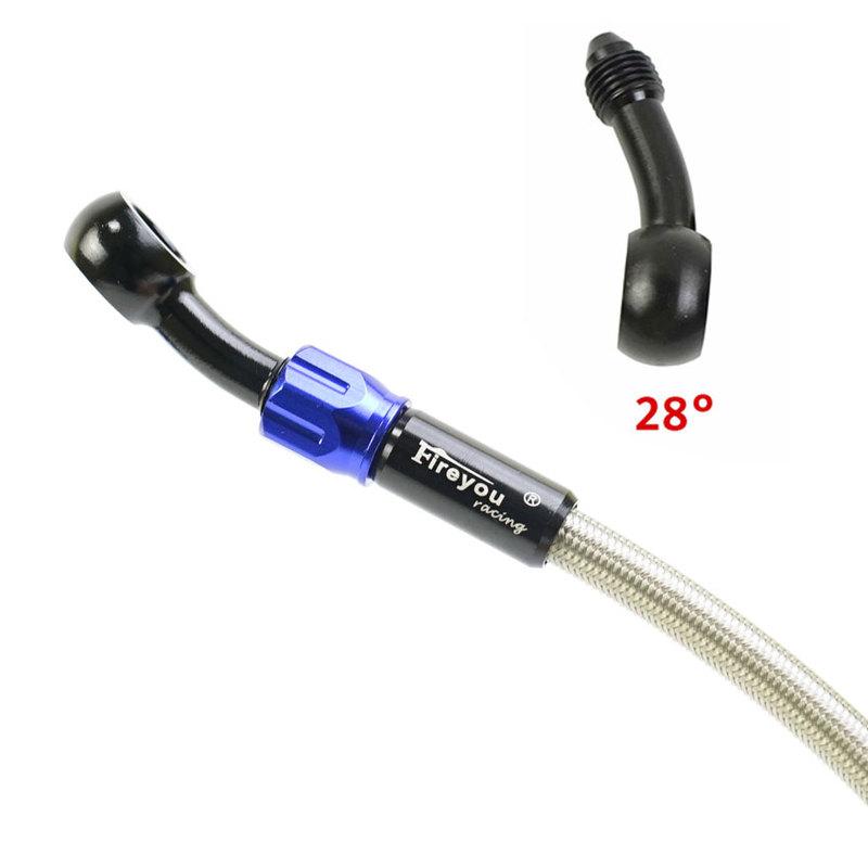 AN3 Braided Brake Hose Motorcycle Hydraulic Clutch Tube Master Cylinder Brake Oil DOT Pipe Reinforced ATV Dirt Pit Racing Bike
