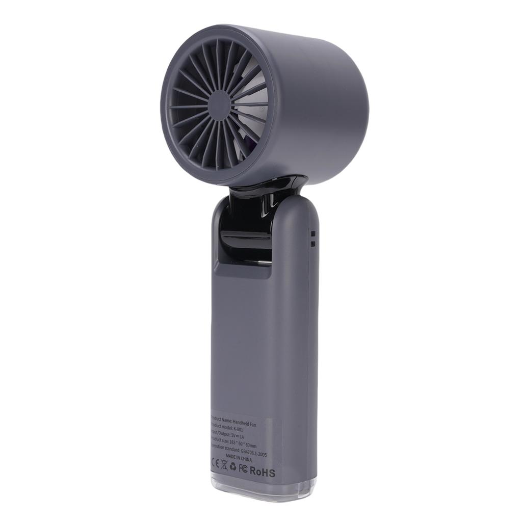 Ice Cooling Handheld Fan Rechargeable LED Digital Display 100 Speed Foldable Hand Turbine Fan with LED Light for Travel