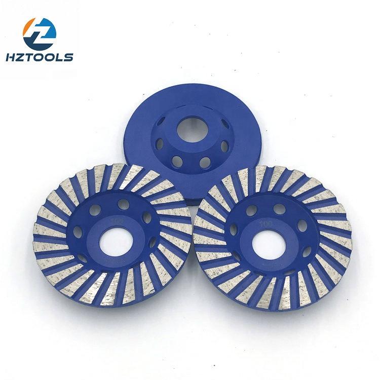 Granite Stone Concrete Floor 100*22.23mm 4in*7/8in Turbo Diamond Abrasive Disc Cup Grinding Wheel Medium Hardness